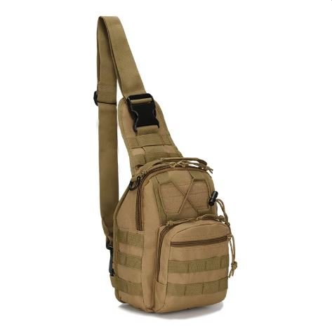 Sling Bag táctico EDC negro con MOLLE, resistente y funcional para uso diario y outdoor – CarryX
