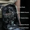 Pouch EDC Viperade con herramientas organizadas en su interior, incluyendo linterna, navaja y bolígrafo táctico