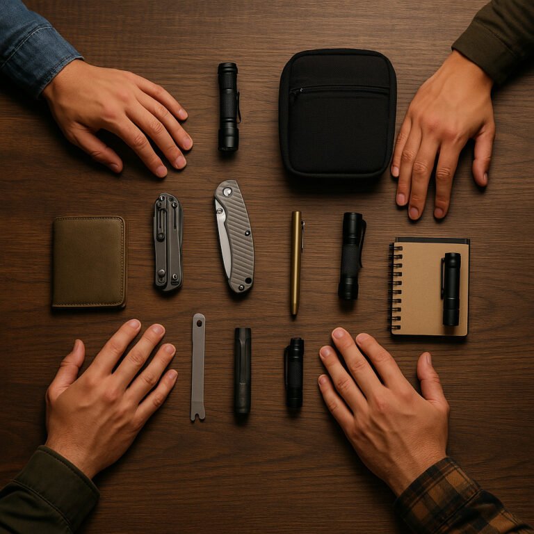 comunidad edc poersonas compartiendo sus herramientas sobre una mesa
