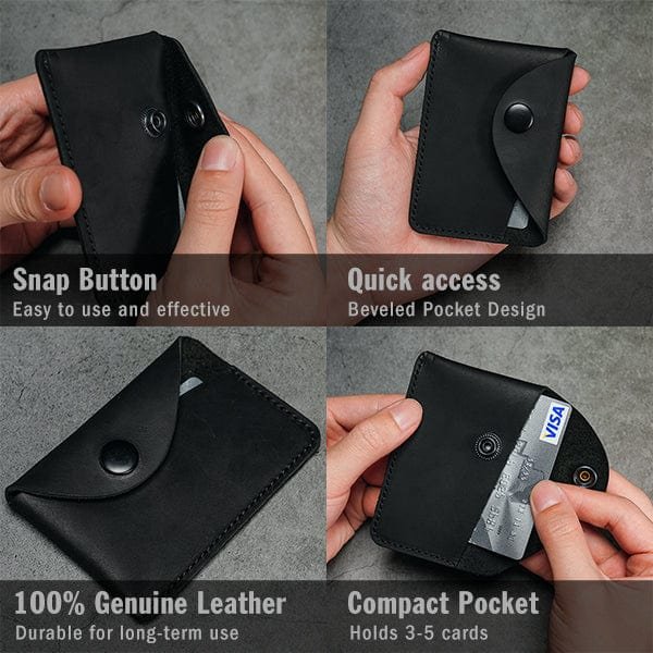 minimalist leather card case wallet viperade pj32