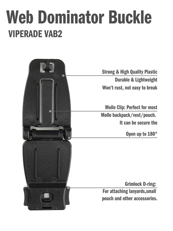 molle connection buckle pack x 4 viperade vab2