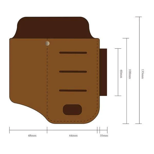 funda de piel con clip metálico para multiherramienta y linterna viperade pj15