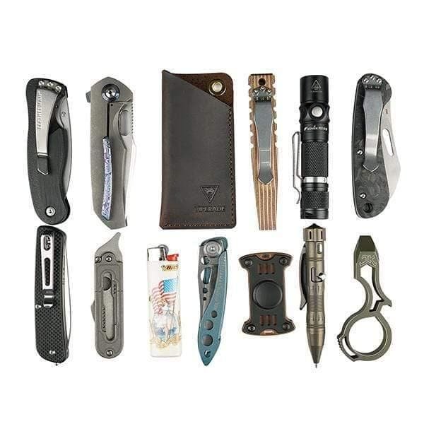 leatherman / buck tool pouch / edc pocket organizer leather on belt viperade pj11