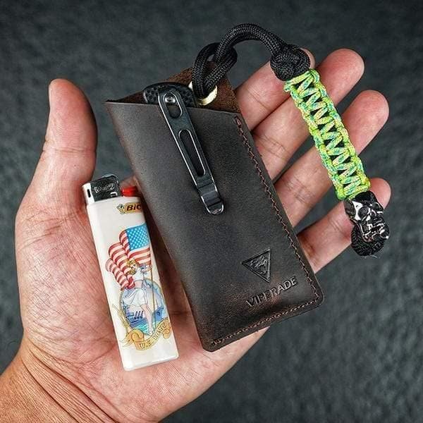 leatherman / buck tool pouch / edc pocket organizer leather on belt viperade pj11