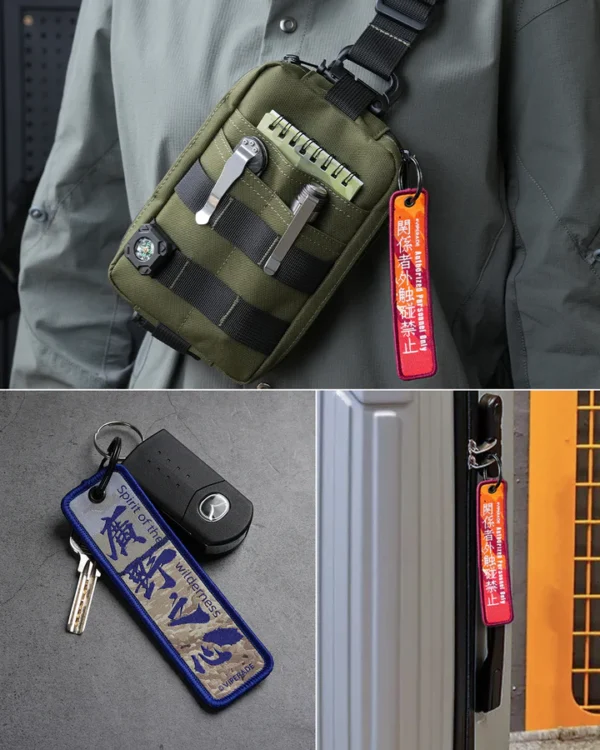 llavero bordado edc viperade vaa1 anillo desmontable en pouch