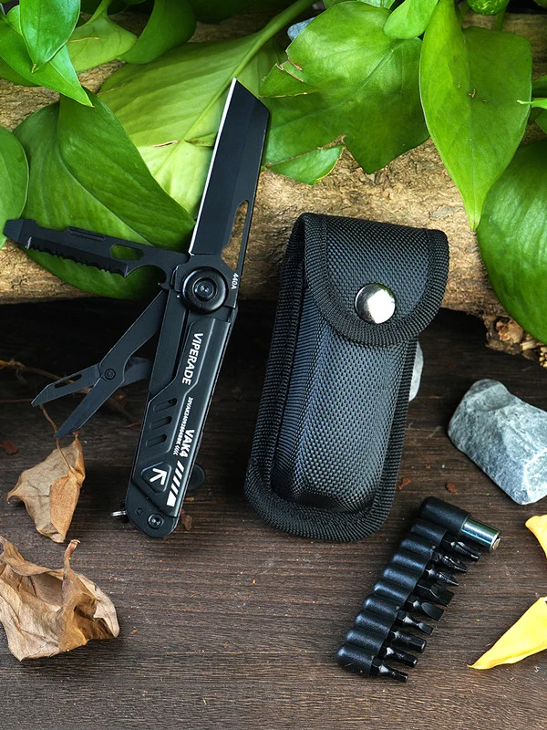 multitool pocket knife viperade vak4 edc 12 in 1 black