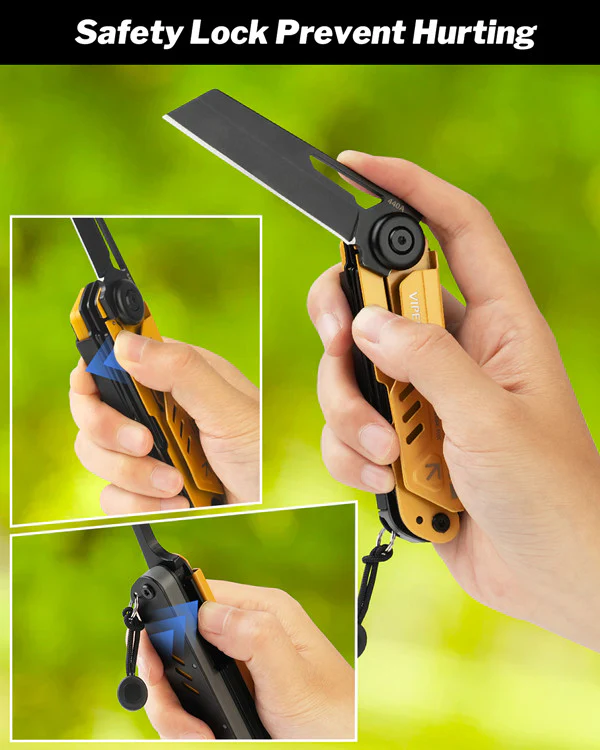 multitool pocket knife viperade vak4 edc 12 in 1 black