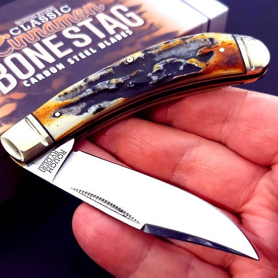 navaja bow trapper rough ryder rr2425 4" cinnamon