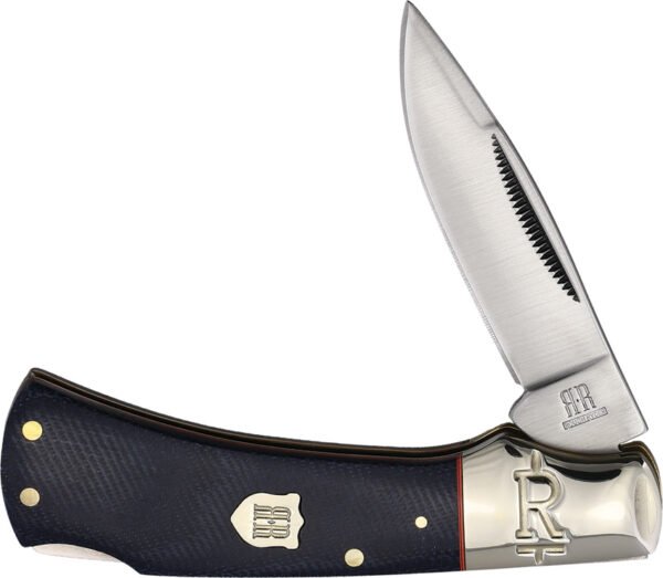 navaja lockback rough ryder rr2354 blue jean micarta