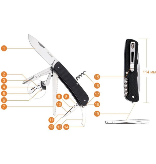 navaja multifunción ruike l42b g10 negro