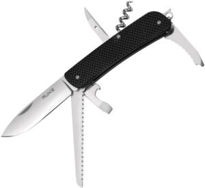navaja multifunción ruike m32 g10 negro – con rompevidrios