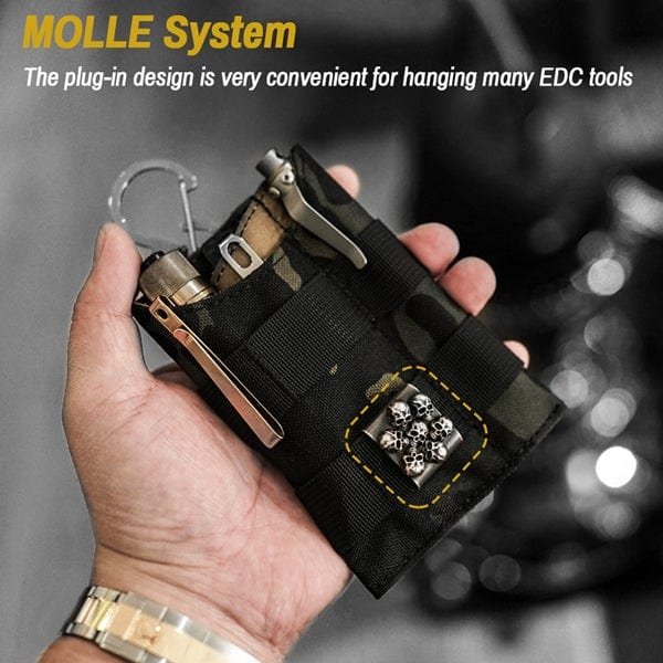 pocket organizer with patch area / edc tool storage pouch viperade ve9
