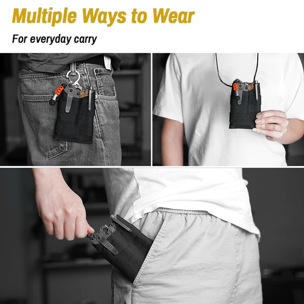 pocket organizer with patch area / edc tool storage pouch viperade ve9