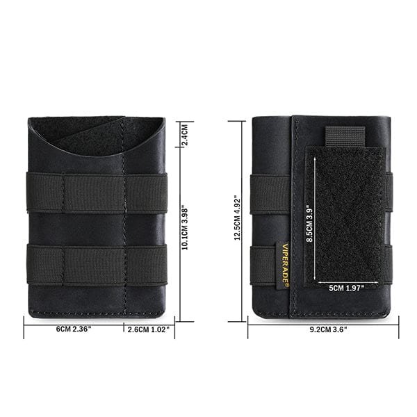 pocket organizer leather sheath / edc organizer with patch area viperade pl5