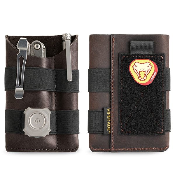 pocket organizer leather sheath / edc organizer with patch area viperade pl5