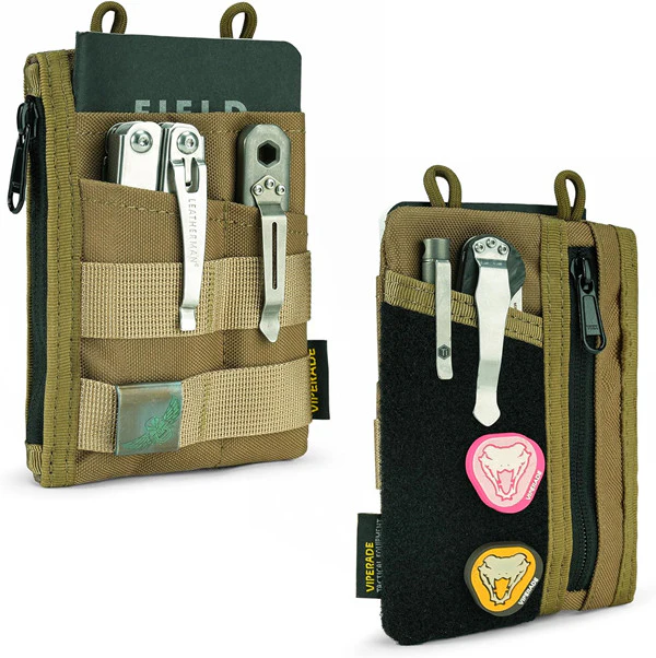 edc pocket organizer pouch, velcro pouch viperade ve18