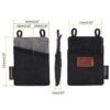 pouch edc slim viperade ve8 negro – organizador de bolsillo minimalista