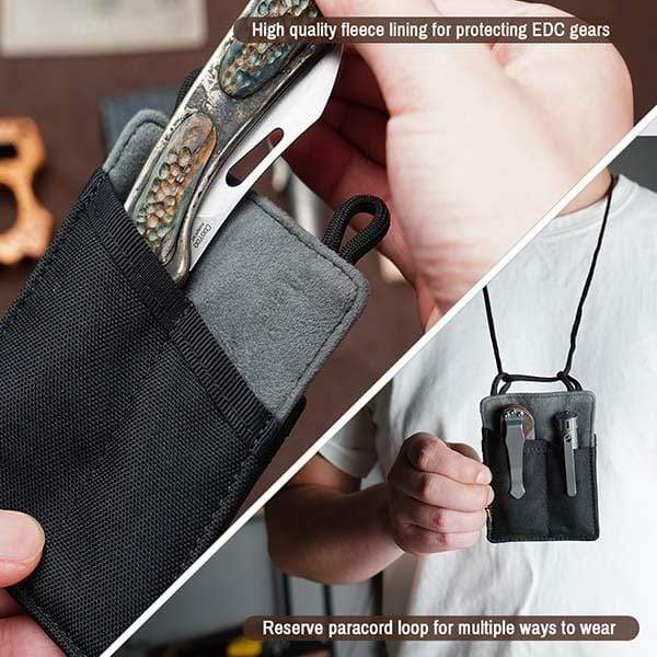 pouch edc slim viperade ve8 negro – organizador de bolsillo minimalista