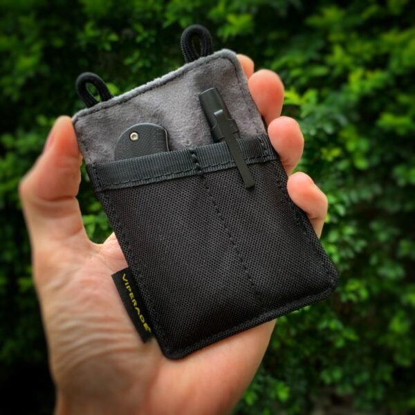 pouch edc slim viperade ve8 negro – organizador de bolsillo minimalista