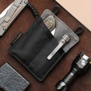 pouch edc slim viperade ve8 negro – organizador de bolsillo minimalista