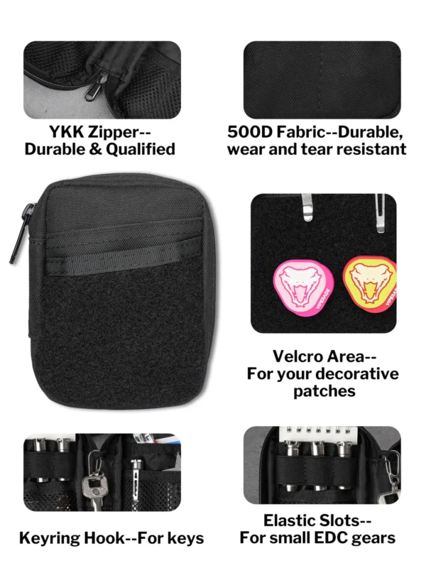 pouch edc viperade ve26 – 8 bolsillos y Área de velcro