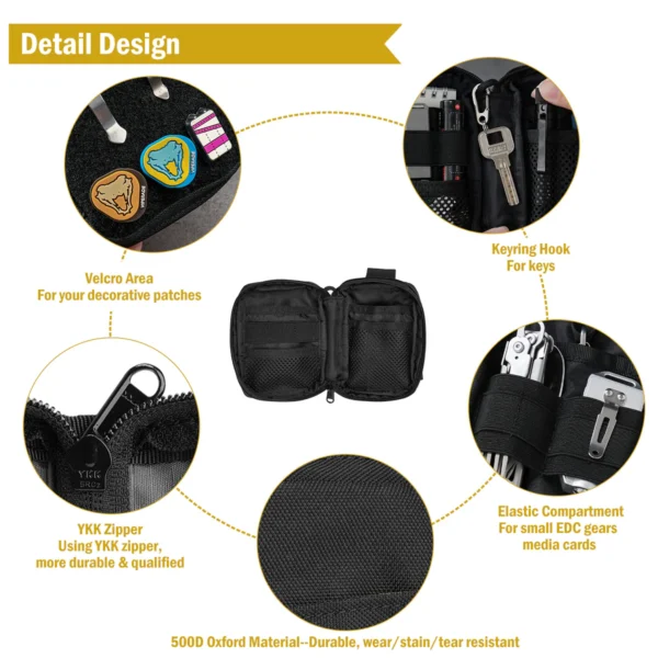 multifunction edc pouch / tool organizer 8 pockets viperade ve26