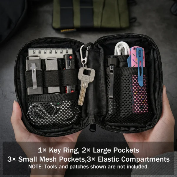multifunction edc pouch / tool organizer 8 pockets viperade ve26